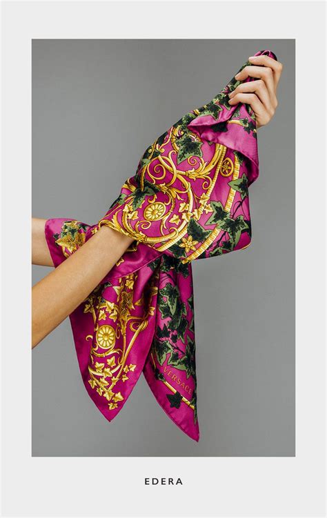 versace collection scarf blogger|vintage Versace scarf.